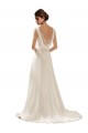 V-Neck Sweep Train Soft Chiffon & Lace Ivory Sleeveless Wedding Dress Darwin