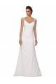 V-Neck Chapel Train Soft Chiffon Ivory Sleeveless Wedding Dress Darwin