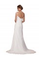 V-Neck Chapel Train Soft Chiffon Ivory Sleeveless Wedding Dress Darwin