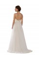 Illusion Neck Sweep Train Tulle Ivory Sleeveless Wedding Dress Darwin