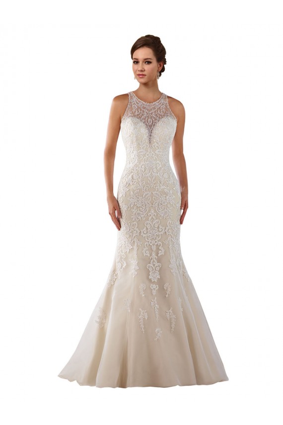 Sweetheart Chapel Train Lace Ivory Sleeveless Bridal Gown Darwin
