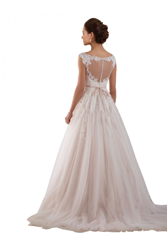 Sweetheart Chapel Train Tulle & Lace Ivory Ball Gown Sleeveless Wedding Dress Darwin
