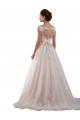 Sweetheart Chapel Train Tulle & Lace Ivory Ball Gown Sleeveless Wedding Dress Darwin