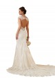 Sweetheart Chapel Train Lace Ivory Sleeveless Modern Wedding Dress Darwin