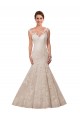 Illusion Neck Chapel Train Lace White Cap Sleeves Wedding Dress Darwin