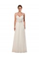 Sweetheart Chapel Train Soft Chiffon Ivory Sheath Sleeveless Wedding Dress Darwin