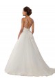 Spaghetti Straps Chapel Train Tulle & Lace Ivory Sleeveless Boho Wedding Dress Darwin