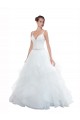 Sweetheart Chapel Train Tulle White Sleeveless Beach Wedding Dress Darwin