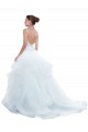Sweetheart Chapel Train Tulle White Sleeveless Beach Wedding Dress Darwin