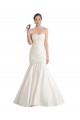 Strapless Chapel Train Satin Ivory Sleeveless Beach Wedding Dress Darwin