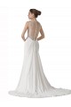 Sweetheart Chapel Train Soft Chiffon White Sleeveless Beach Wedding Dress Darwin