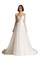Sweetheart Sweep Train Tulle Ivory Sleeveless Bridal Wedding Dress Darwin