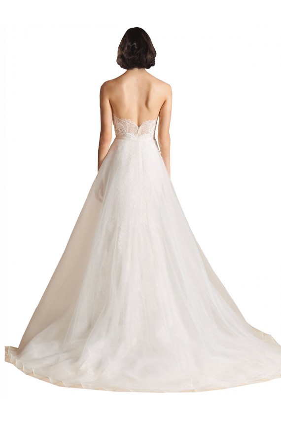 Sweetheart Sweep Train Tulle Ivory Sleeveless Bridal Wedding Dress Darwin