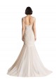 V-Neck Sweep Train Tulle Ivory & Champagne Sleeveless Wedding Dress Darwin