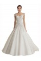 Off the Shoulder Sweep Train Tulle & Lace Ivory Sleeveless Wedding Dress Darwin
