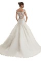 Off the Shoulder Sweep Train Tulle & Lace Ivory Sleeveless Wedding Dress Darwin