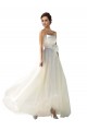 Strapless Long Soft Chiffon Ivory Sleeveless Wedding Dress Darwin