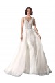 Sweetheart Chapel Train Tulle & Lace White Mermaid Sleeveless Wedding Dress Darwin