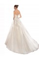 Strapless Chapel Train Tulle & Lace Ivory & Champagne Sleeveless Wedding Dress Darwin