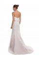 Strapless Sweep Train Tulle & Lace Ivory & Pink Sleeveless Beach Wedding Dress Darwin