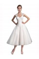 Sweetheart Tea Length Tulle & Lace Ivory Sleeveless Beach Wedding Dress Darwin