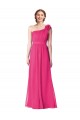 One Shoulder Long Soft Chiffon Azalea Sleeveless Bridesmaid Gown Darwin