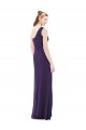 One Shoulder Long Soft Chiffon Grape Sleeveless Evening Dress / Bridesmaid Dress Darwin