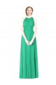 Halter Neck Long Soft Chiffon Emerald Green Sleeveless Bridesmaid Dress Darwin
