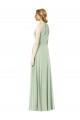 Halter Neck Long Soft Chiffon Emerald Green Sleeveless Bridesmaid Dress Darwin