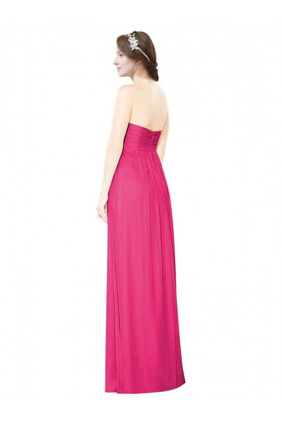 Strapless Long Soft Chiffon Azalea Sleeveless Bridesmaid Dress Darwin