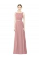 High Neck Long Soft Chiffon Dusty Pink Sleeveless Bridesmaid Dress Darwin