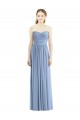 Strapless Long Chiffon Dusty Blue Sleeveless Bridesmaid Gowns Darwin