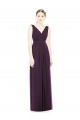 V-Neck Long Chiffon Grape Sleeveless Bridesmaid Dress / Evening Dress Darwin