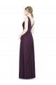 V-Neck Long Chiffon Grape Sleeveless Bridesmaid Dress / Evening Dress Darwin