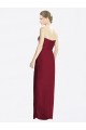 Sweetheart Long Soft Chiffon Burgundy Sheath Sleeveless Bridesmaid Dress Darwin