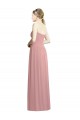 Strapless Long Chiffon Dusty Pink Sleeveless Bridesmaid Dress / Evening Dress Darwin