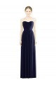 Strapless Long Soft Chiffon Dark Navy Sleeveless Formal Evening Gown / Bridesmaid Dress Darwin