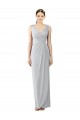 V-Neck Long Chiffon Frost Sleeveless Bridesmaid Dress / Evening Dress Darwin