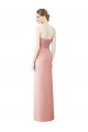 Strapless Long Soft Chiffon Bliss Pink Sleeveless High Low Bridesmaid Dress Darwin