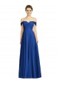 Sweetheart Long Soft Chiffon Royal Blue Cap Sleeves Semi Formal Evening Dress / Bridesmaid Dress Darwin