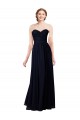 Sweetheart Long Soft Chiffon Dark Navy Sleeveless Formal Dress / Bridesmaid Dress Darwin