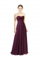 Sweetheart Long Chiffon Grape Sleeveless Bridesmaid Dress Darwin