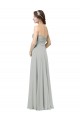 Sweetheart Long Soft Chiffon Silver A-Line Sleeveless Bridesmaid Dresses Darwin