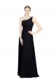 Sweetheart Long Chiffon Black Sleeveless Bridesmaid Dresses Darwin