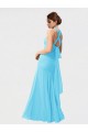 Halter Neck Long Chiffon Black Sleeveless Bridesmaid Dress / Evening Dress Darwin