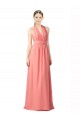 Sweetheart Long Soft Chiffon Watermelon Sleeveless Bridesmaid Dress Darwin