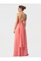 Sweetheart Long Soft Chiffon Watermelon Sleeveless Bridesmaid Dress Darwin