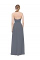 Sweetheart Long Soft Chiffon Slate Grey Sleeveless Bridesmaid Dress Darwin