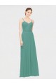 V-Neck Long Chiffon Icelandic Silver Sleeveless Bridesmaid Dress / Evening Dress Darwin
