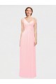 Sweetheart Long Soft Chiffon Pink Sleeveless Bridesmaid Dress Darwin